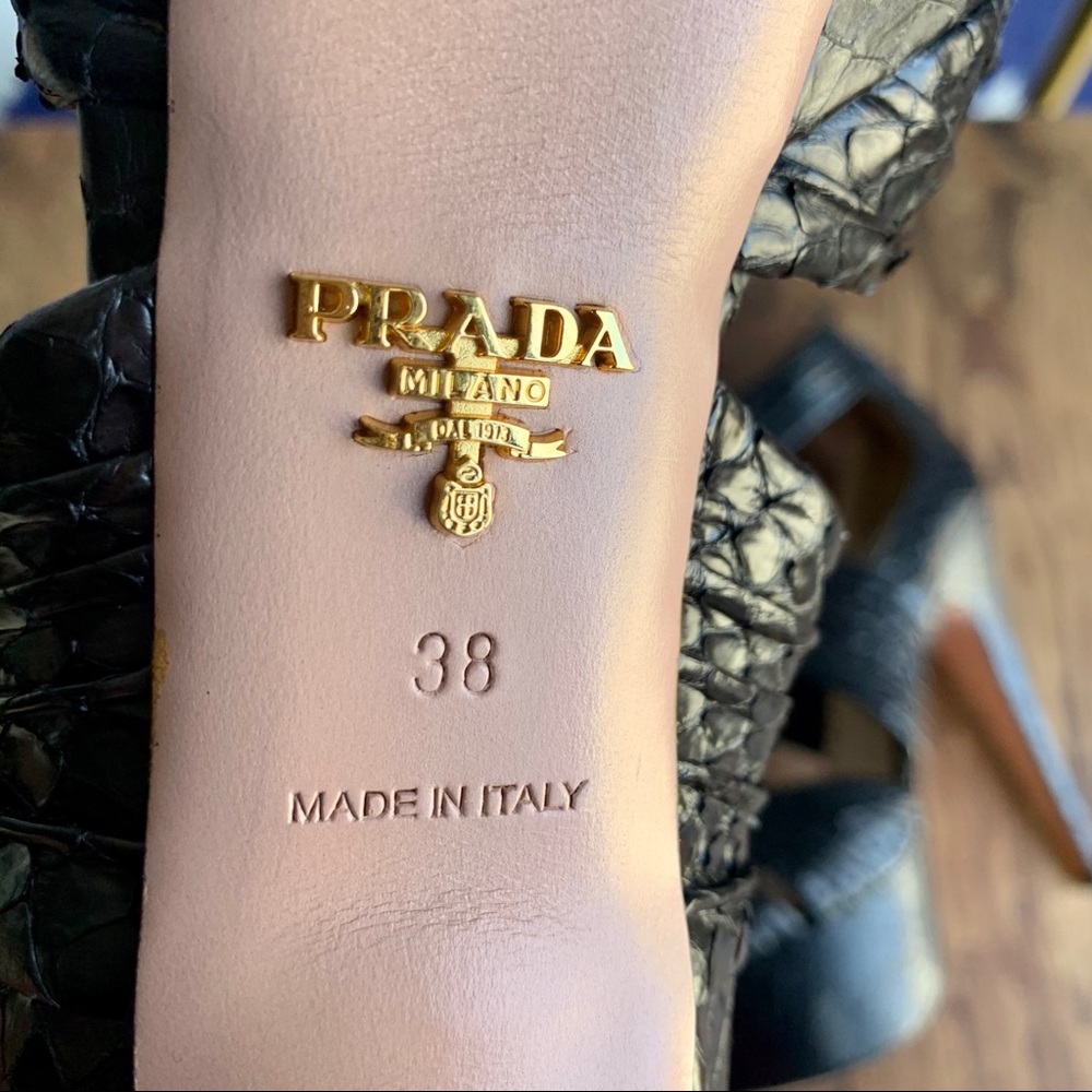 Prada Python Leather Platform Heels - Picture 15 of 16